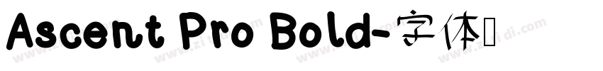 Ascent Pro Bold字体转换